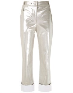Укороченные брюки с эффектом металлик Gloria coelho
