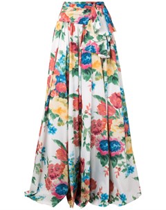 Длинная юбка с цветочным принтом Carolina herrera