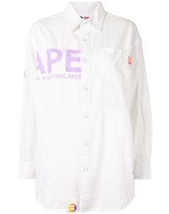 Рубашка на пуговицах с логотипом Aape by a bathing ape