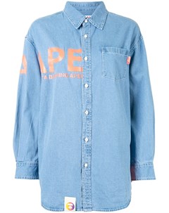 Джинсовая рубашка с логотипом Aape by a bathing ape