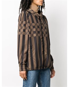 Полосатая куртка с логотипом Fendi