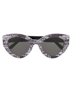 Солнцезащитные очки бабочки в оправе с принтом логотипа Balenciaga eyewear