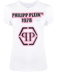 Декорированная футболка с короткими рукавами и логотипом Philipp plein