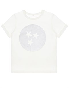 Белая футболка с принтом звезды детская Stella mccartney