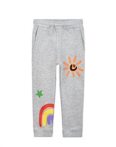 Серые спортивные брюки с принтом радуга детские Stella mccartney