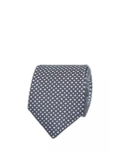 Шелковый галстук с контрастным микро принтом Silvio fiorello