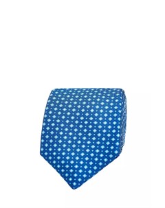 Шелковый галстук из сатина в синих тонах Silvio fiorello