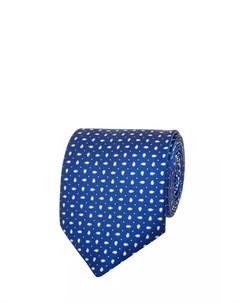Шелковый галстук из сатина с принтом пейсли Silvio fiorello