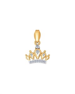Подвеска Корона из золота с бриллиантами Sokolov diamonds