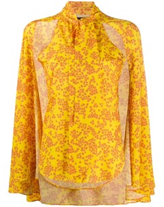 Блузка с цветочным принтом и расклешенными рукавами Rokh