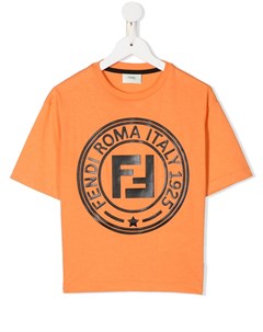 Футболка с короткими рукавами и логотипом FF Fendi kids
