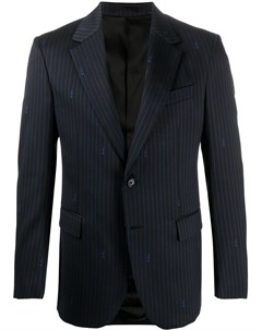 Пиджак в тонкую полоску с логотипом Versace
