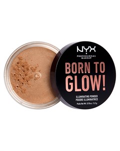 Хайлайтер для лица BORN TO GLOW рассыпчатый тон Warm strobe Nyx professional makeup