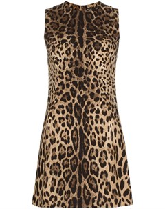 Платье мини с леопардовым принтом Dolce&gabbana