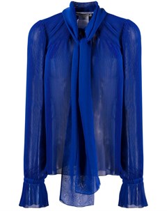 Блузка с мелкой плиссировкой и шарфом Marco de vincenzo