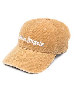 Вельветовая бейсболка с вышитым логотипом Palm angels