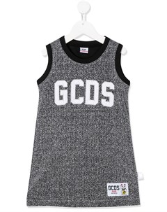 Платье без рукавов с вышитым логотипом Gcds kids
