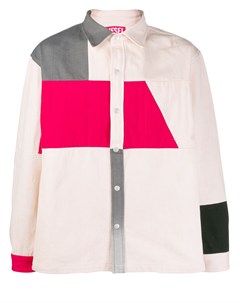 Куртка рубашка в стиле колор блок Diesel red tag