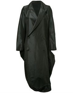 Двубортное пальто с закругленным подолом Yohji yamamoto pre-owned