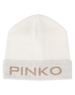 Шапка бини с жаккардовым логотипом Pinko