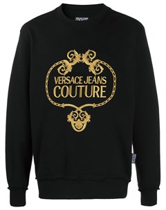 Свитер с логотипом и длинными рукавами Versace jeans couture