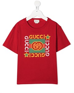 Футболка с короткими рукавами и логотипом Gucci kids