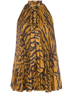 Плиссированная блузка с тигровым принтом Adam lippes