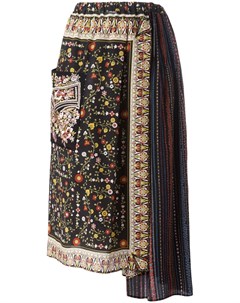Асимметричная юбка с цветочным орнаментом No21