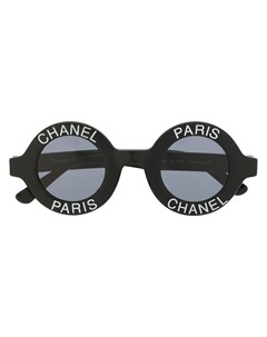 Солнцезащитные очки в круглой оправе с логотипом Chanel pre-owned
