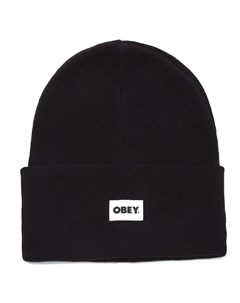 Шапка Вязаная Bold Label Organic Beanie Black 2021 Obey