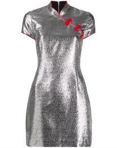 Платье мини Suki с эффектом металлик De la vali