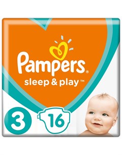 Подгузники Sleep Play Midi 3 5 9кг 16шт Pampers