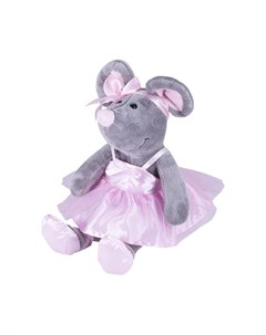 Мягкая игрушка Мышь в розовом сарафане с бантиком 26 см Softoy