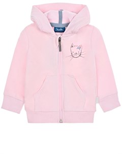 Розовая спортивная куртка с принтом Кошка детская Sanetta kidswear