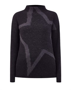 Пуловер из шерсти и шелка с вплетенными пайетками Lorena antoniazzi