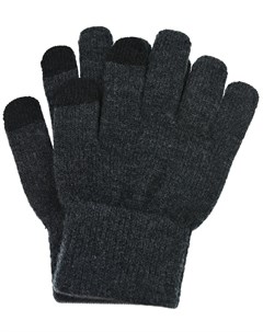 Темно серые шерстяные перчатки с Touch Screen детское Norveg