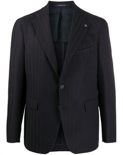Однобортный пиджак с узором в елочку Tagliatore