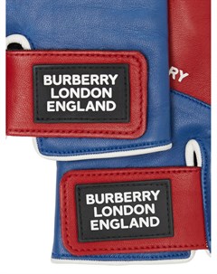 Перчатки со вставками и аппликацией логотипа Burberry