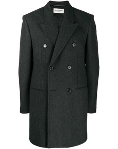 Двубортное пальто Saint laurent
