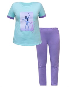Пижама женская Котмаркот Танец фиолетово голубая Filorosso