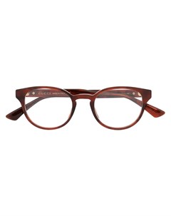 Очки в круглой оправе черепаховой расцветки Gucci eyewear