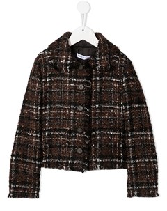 Однобортное пальто в клетку Dolce & gabbana kids