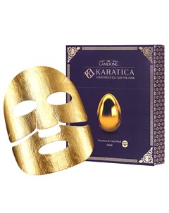 Маска дышащая из золотой фольги с лецитином Gold Duck s Egg GDII Foil Mask 5 шт Karatica