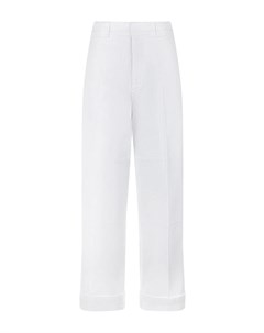 Белые брюки с отворотами No21