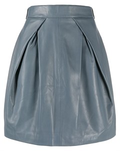 Кожаная юбка со складками Alberta ferretti