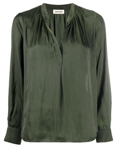 Атласная блузка с разрезом на воротнике Zadig&voltaire