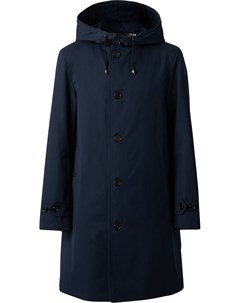 Однобортное пальто с капюшоном Burberry