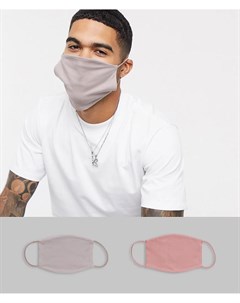 Набор из 2 масок для лица серая сумеречно розовая Asos design