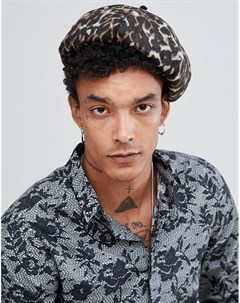 Берет с леопардовым принтом Asos design