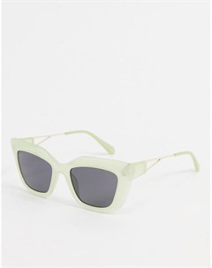 Светло зеленые квадратные солнцезащитные очки Jeepers peepers
